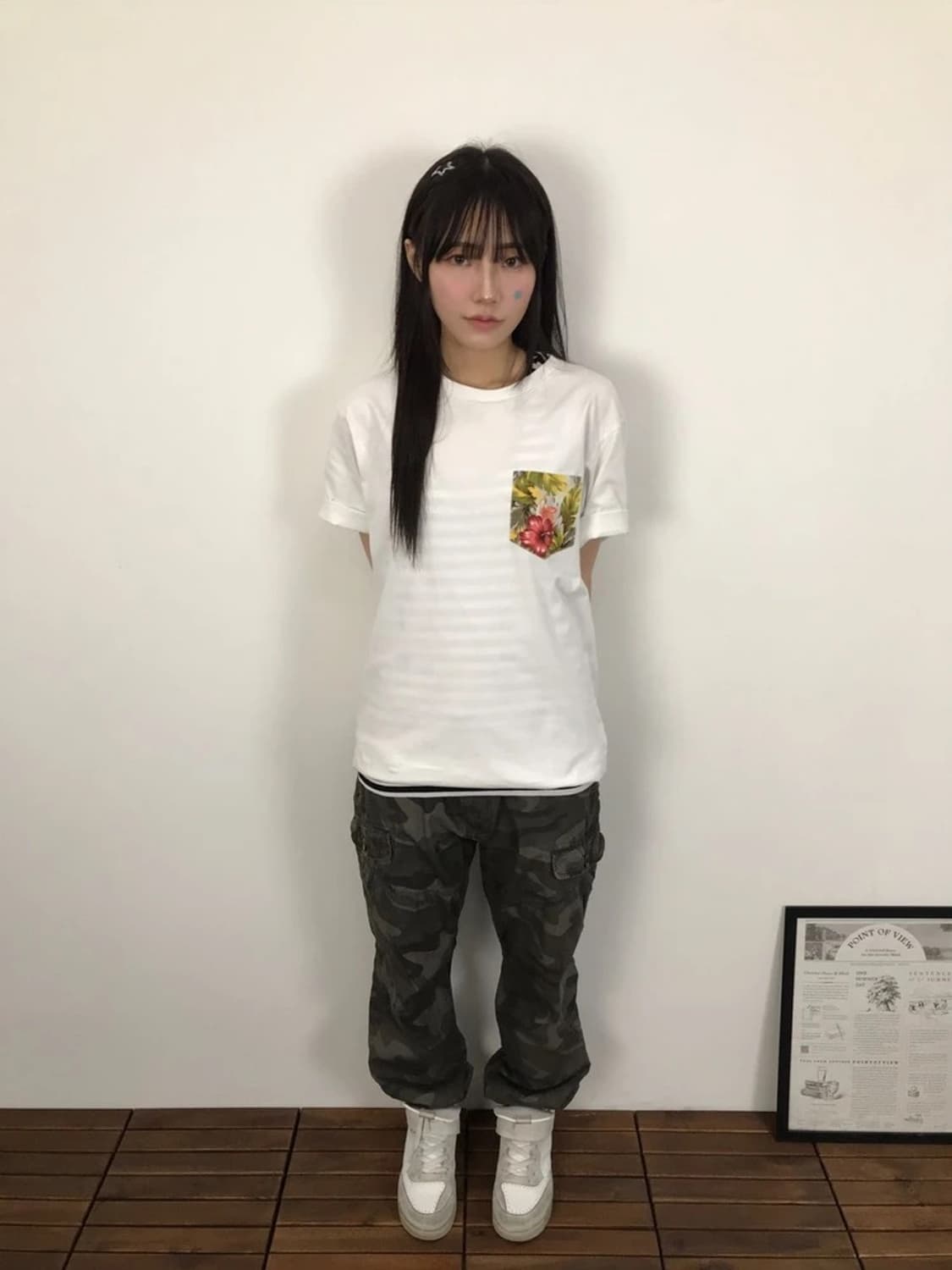 BEAMS HEART Floral Pocket Tee 상품이미지1