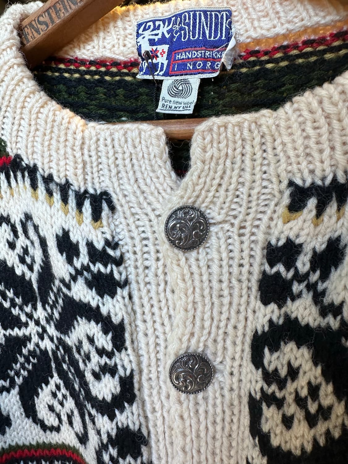 Sundt 핸드 니트 헤비 울 노르웨이 노르딕 스웨터 상품이미지5