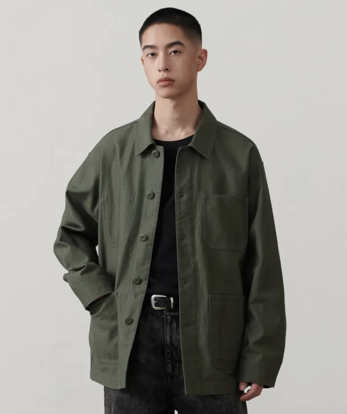 무탠다드 백 사틴 초어 자켓(카키) 상품이미지1