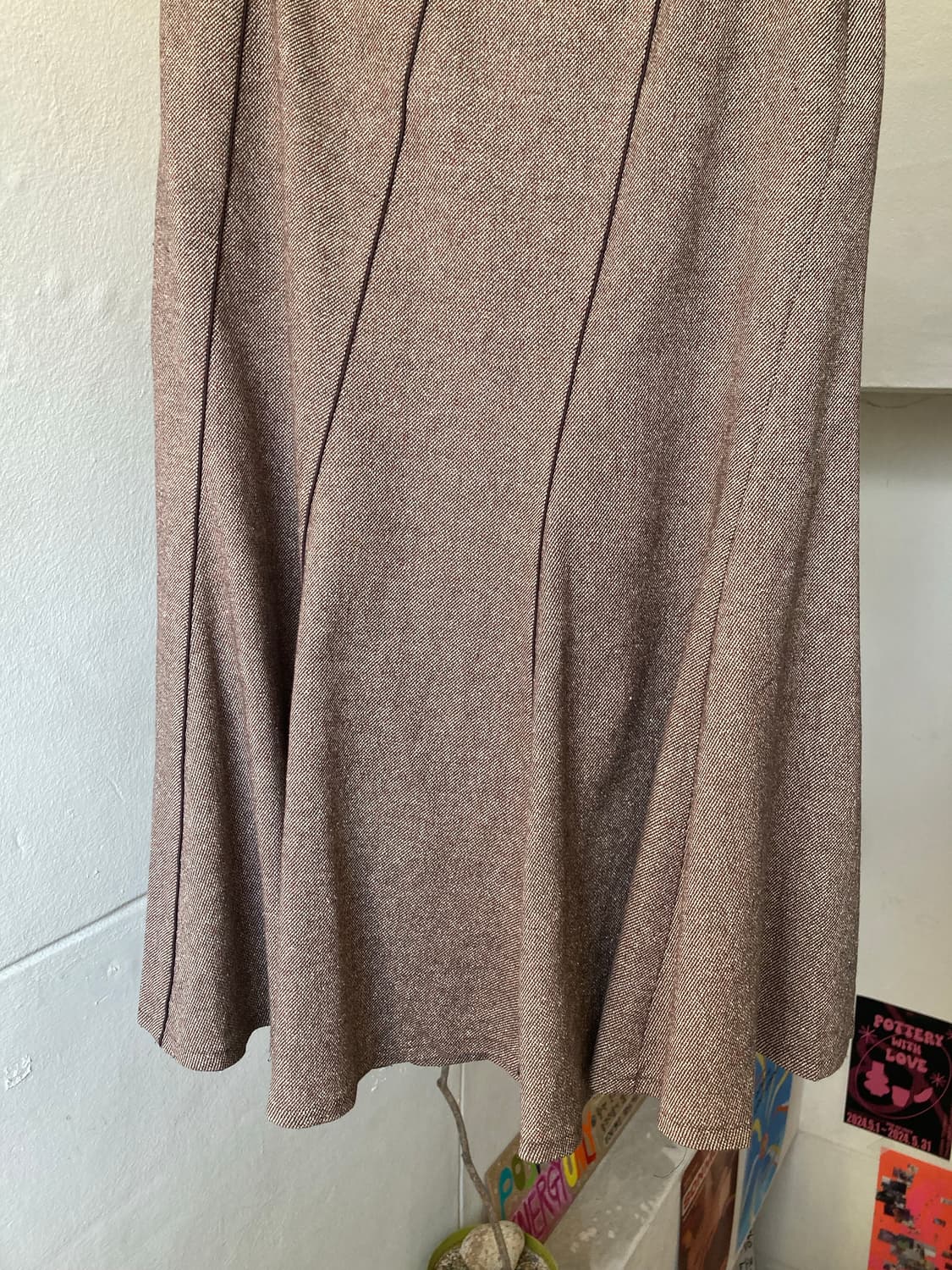 울 사선 컷팅 플레어 스커트 상품이미지7