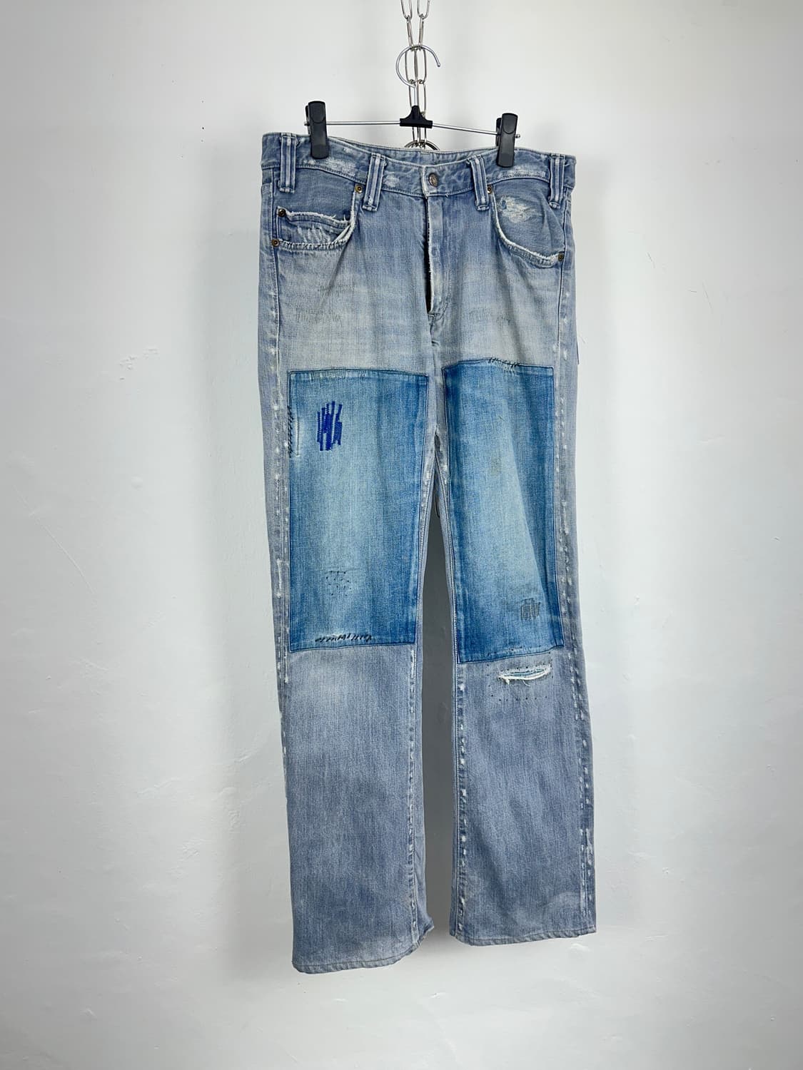 Denim Panel Distressed Pants 상품이미지7
