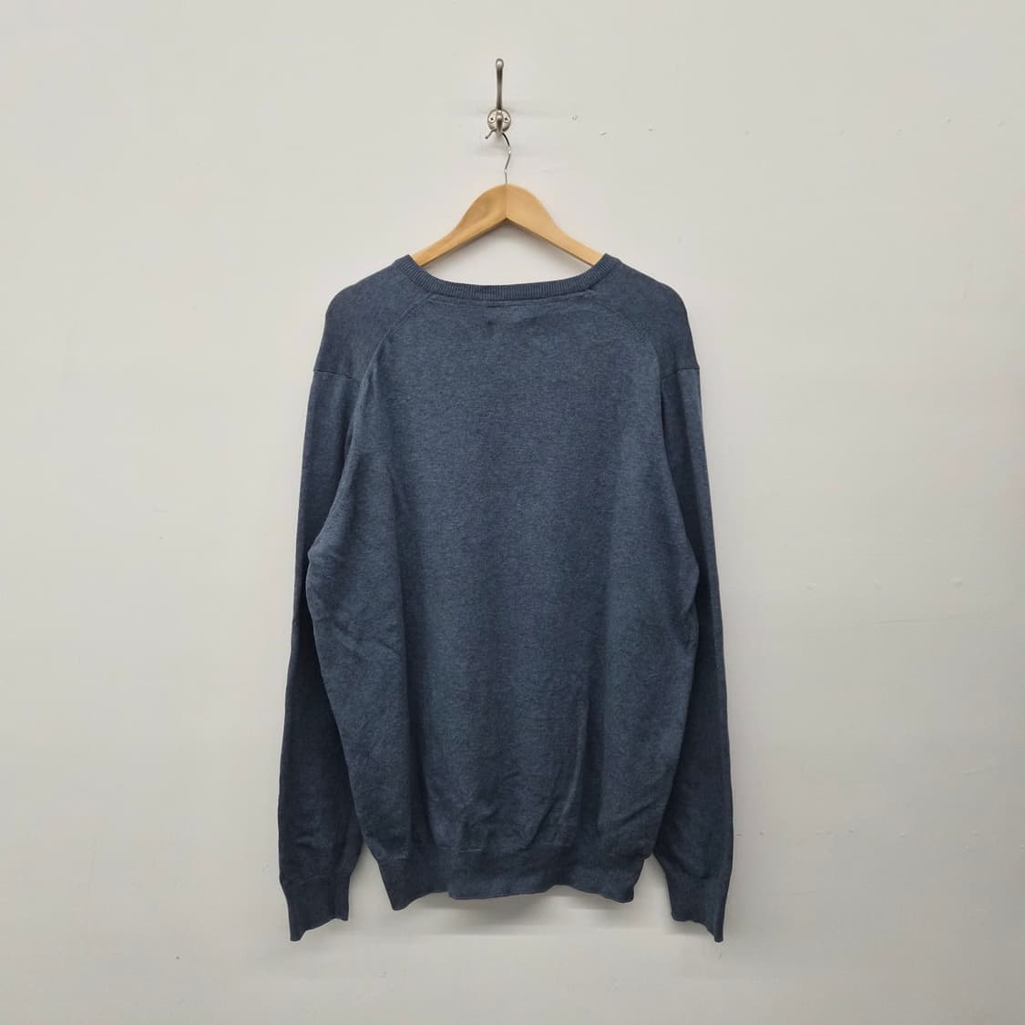 바버 V넥 니트 블루 남성 2XL 상품이미지5