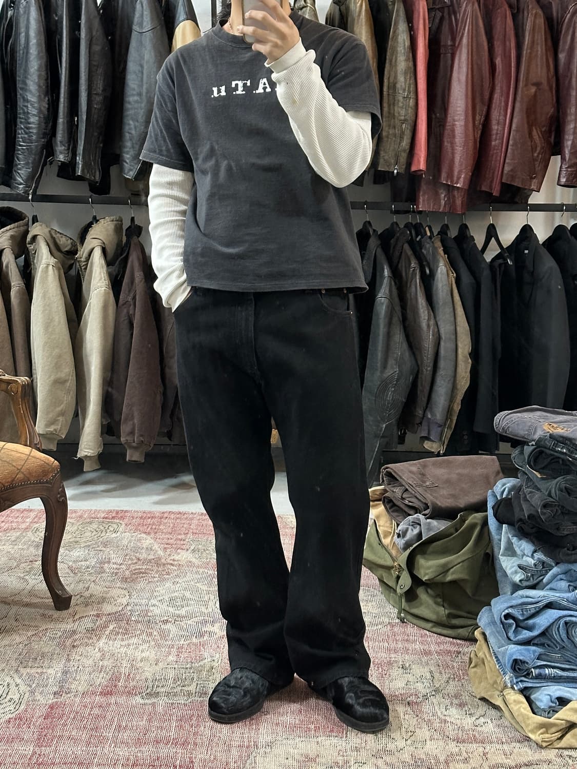 00's 리바이스 517 블랙 부츠컷 플레어진 상품이미지2