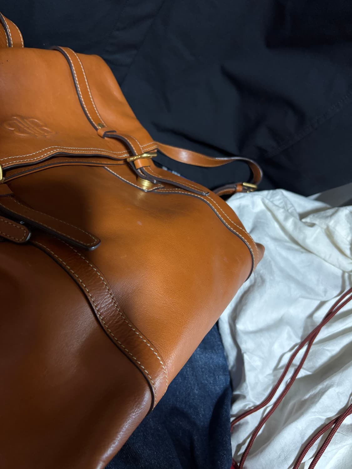 vintage bean pole stand leather bags  상품이미지10