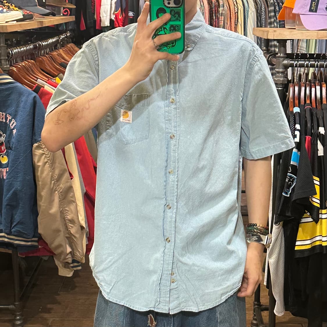 [HI] 칼하트 반팔 데님셔츠 상품이미지2