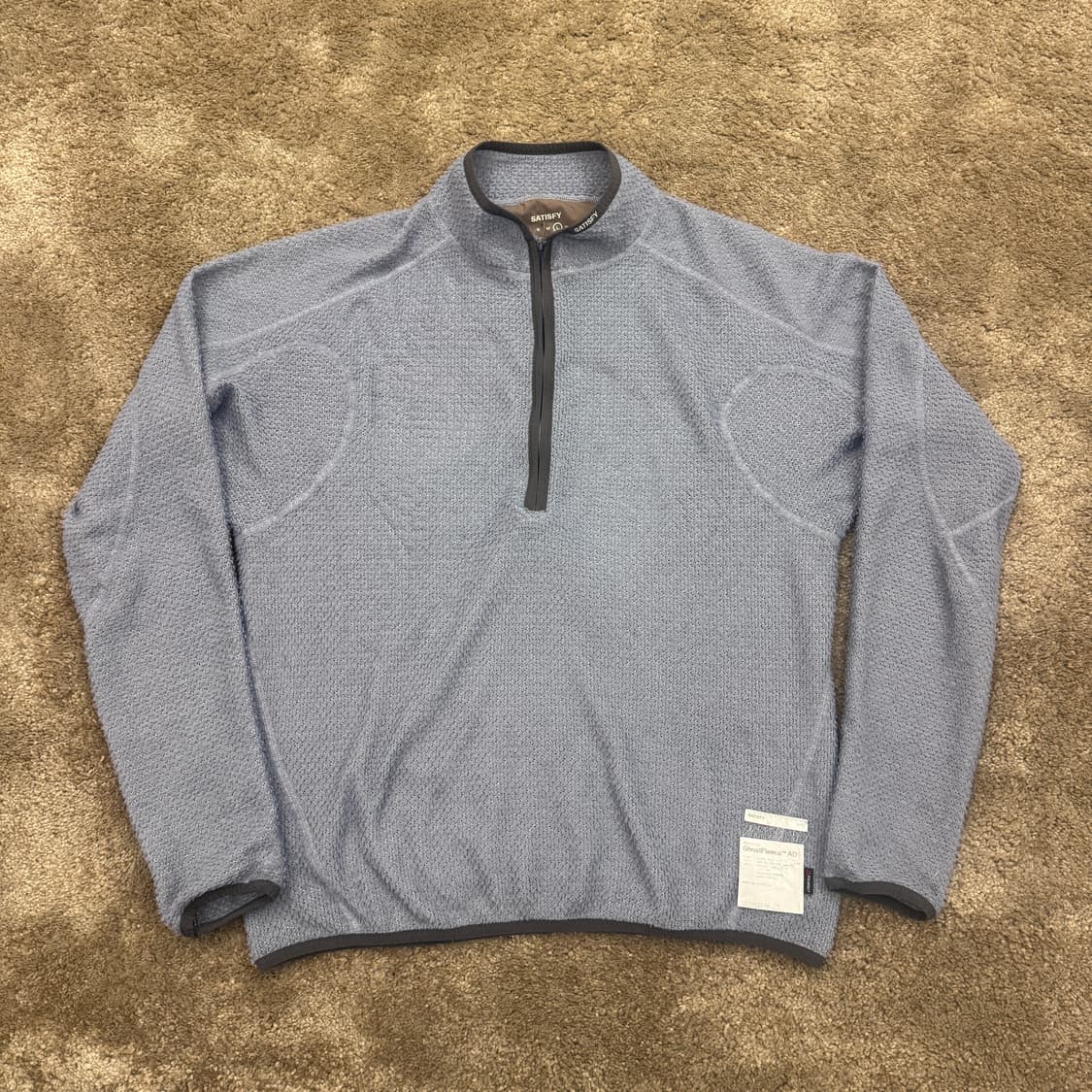 [L] 새티스파이 고스트플리스 하프집업 스톤 상품이미지1