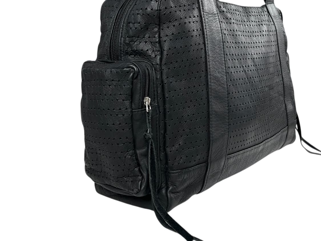 punched leather Boston bag 상품이미지4