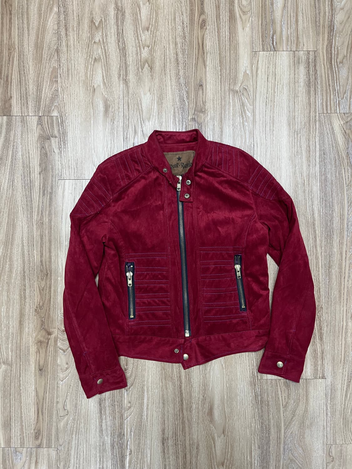 힙스터 스포이드 스웨이드 자켓 상품이미지1