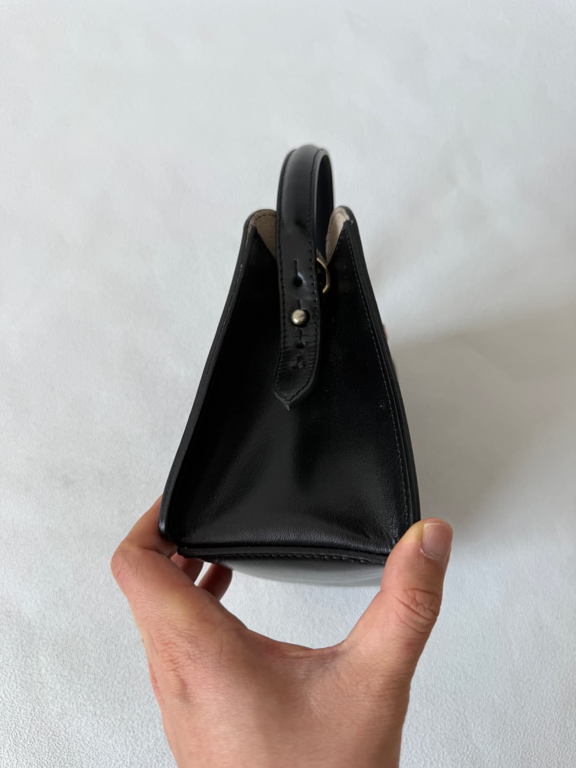 MADE IN ITALY 레더 뱀부 토트백(크로스 가능) 상품이미지4