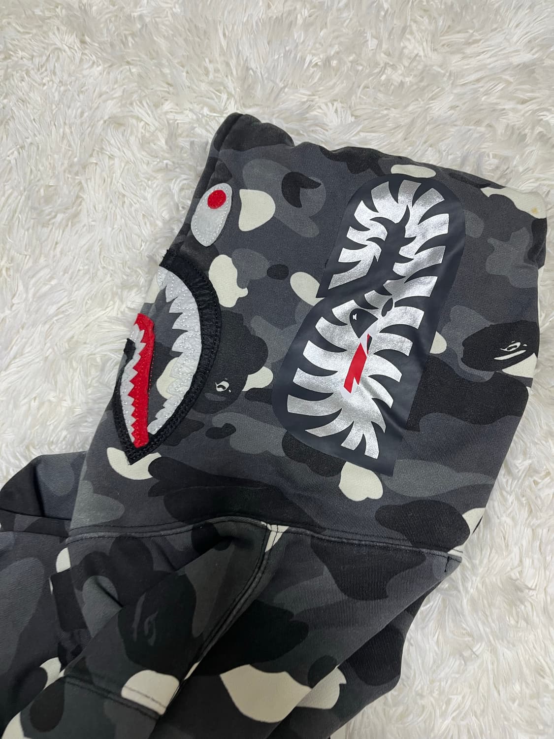 베이프 흑계 카모 후드집업 상품이미지2