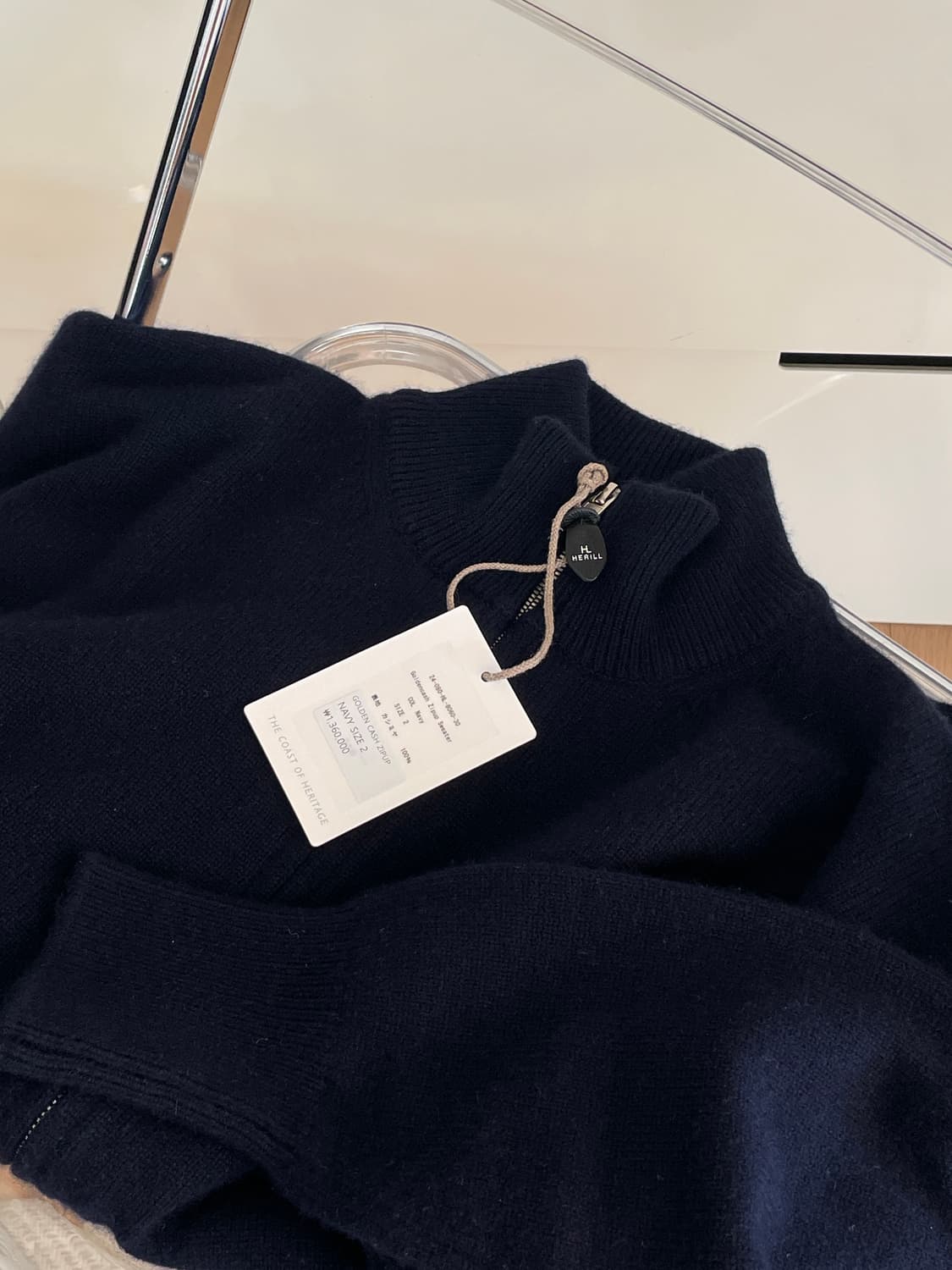 헤릴 Herill 골든캐시 집업 네이비 2사이즈 상품이미지1