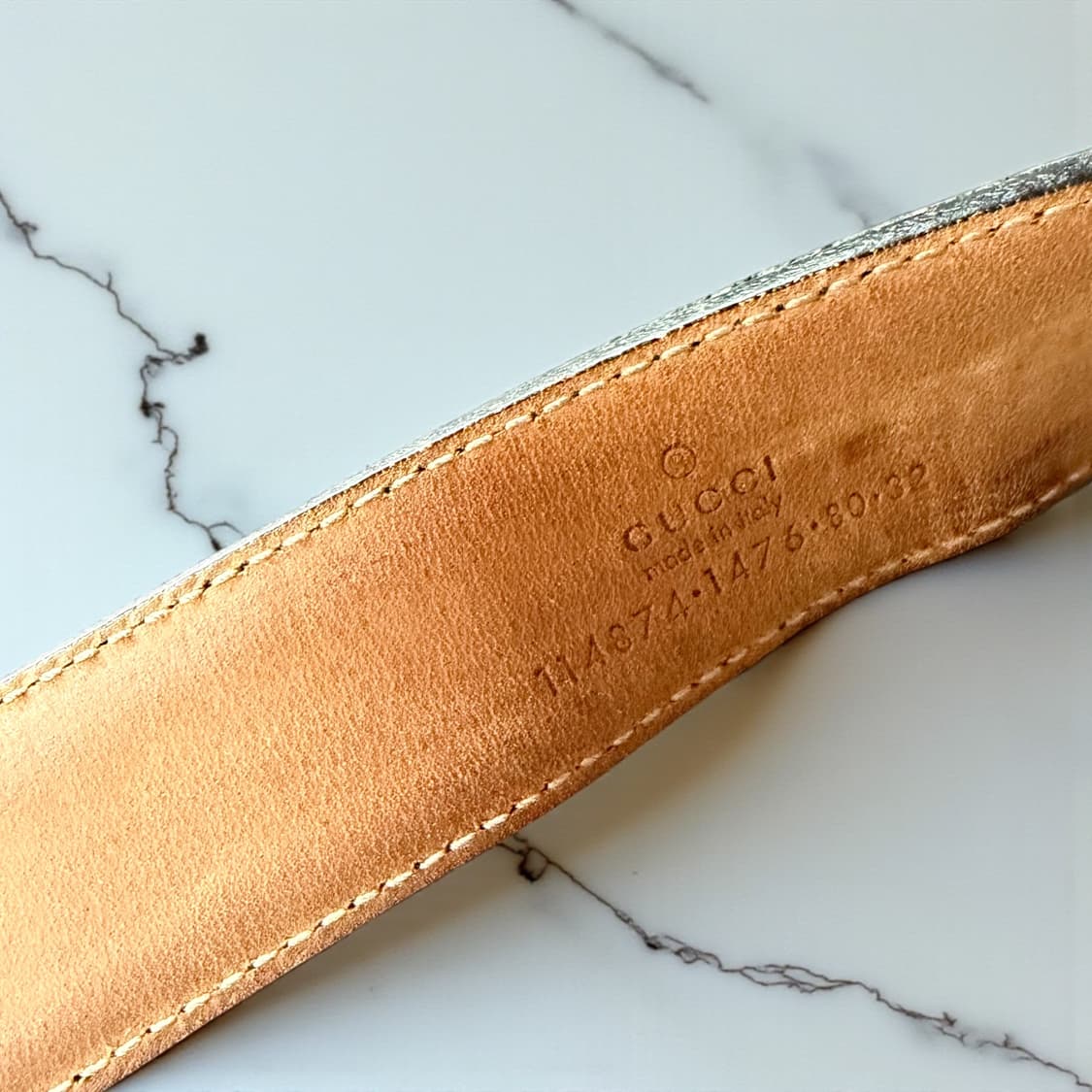 구찌 GG로고 자가드 금장 벨트 상품이미지6