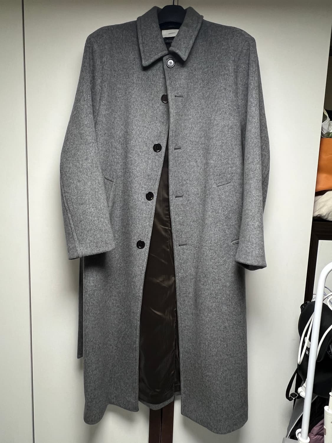 (M) 아모멘토 싱글 코트 그레이23fw 상품이미지1