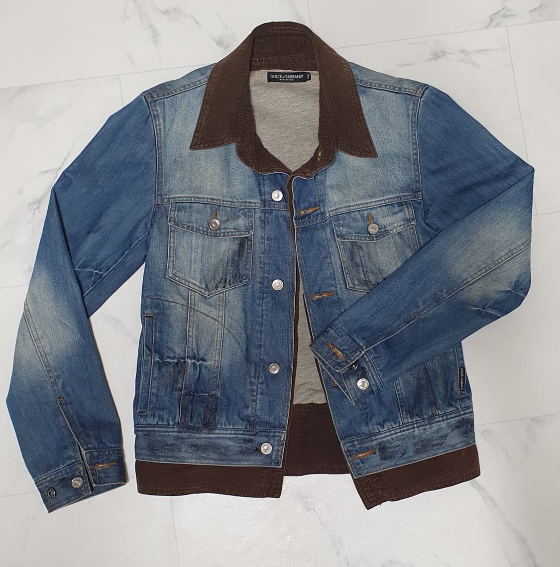 돌체앤가바나 코듀로이 레이어 데님자켓 상품이미지1