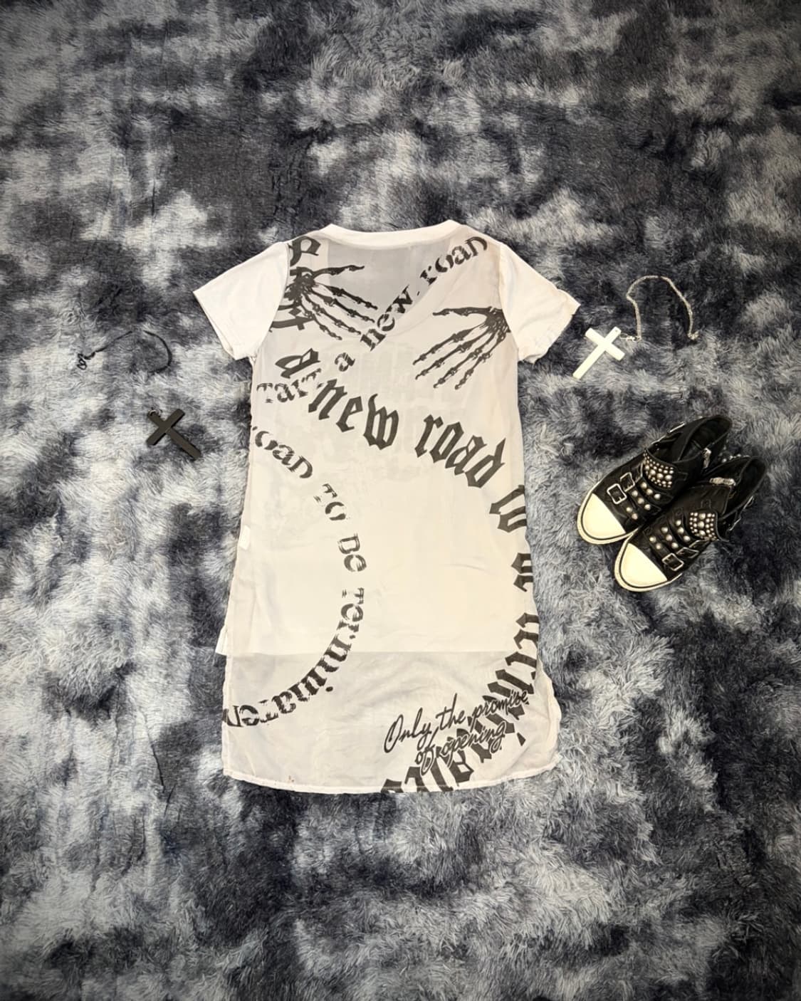 GHOST of HARLEM skull back mesh sleeve 상품이미지2