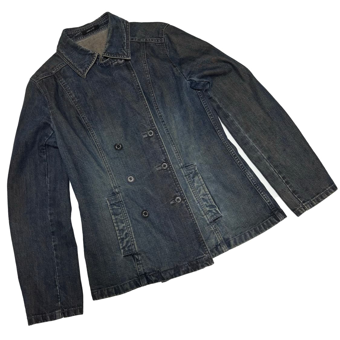 콤사이즘 더블 브레스트 데님 자켓 상품이미지1