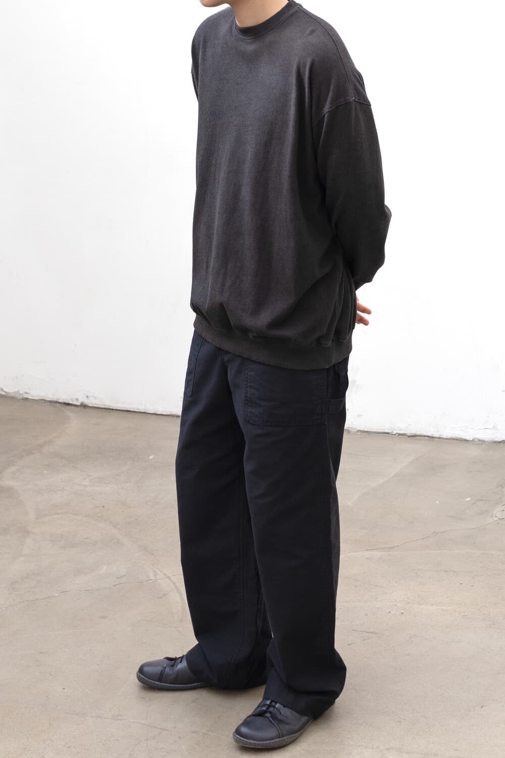 고낙 헤어리 스웻셔츠 빈티지 차콜브라운 3(L) 상품이미지2