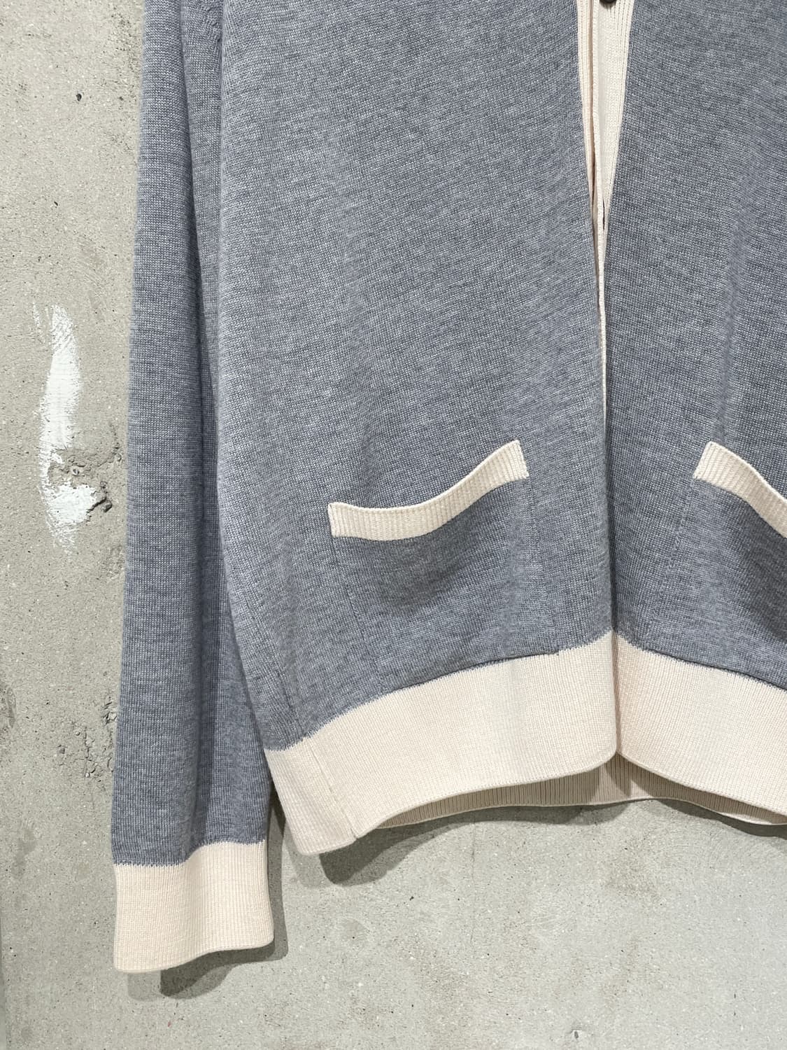 메종 키츠네 멜란지 그레이 폭스 패치 패널 가디건 상품이미지4