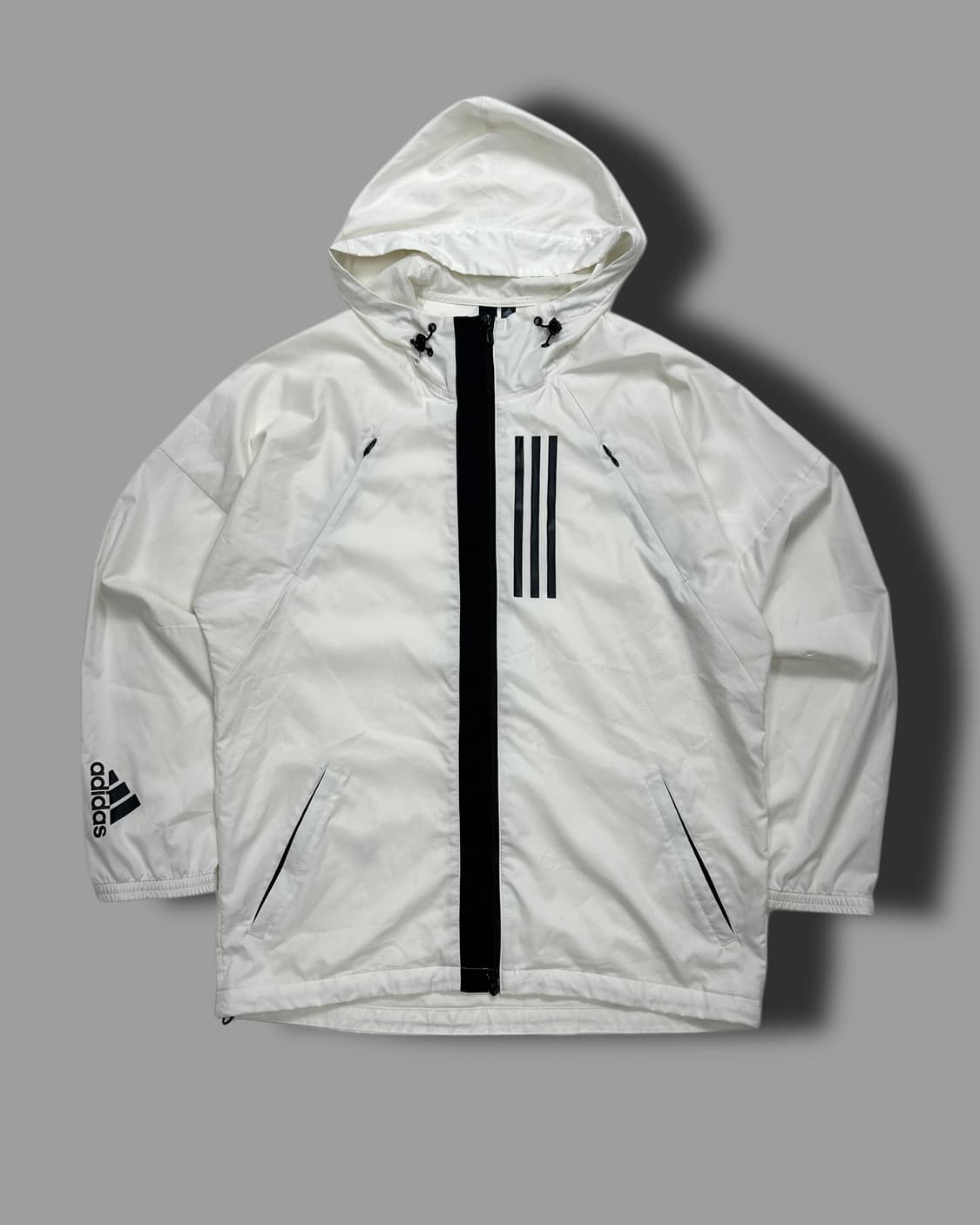 아디다스 제펜 화이트 바람막이 L 상품이미지5