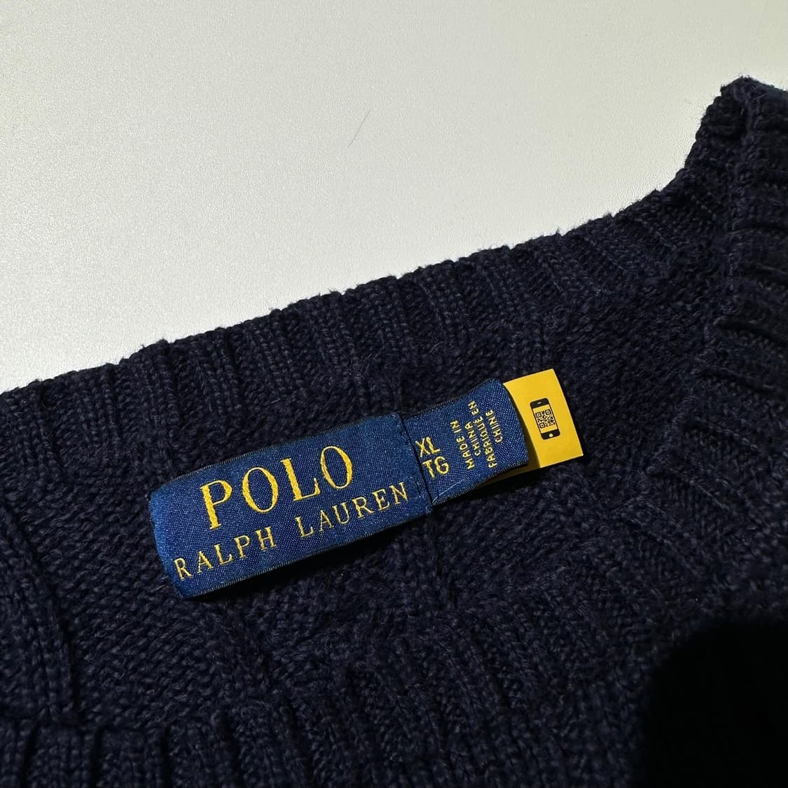 폴로 랄프로렌 케이블 라운드 니트 네이비 (신형QR) 상품이미지4