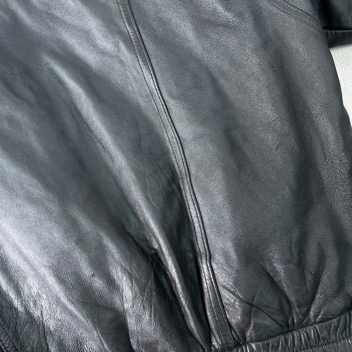 100 아메리칸 빈티지 90s 투웨이 퍼카라 가죽 자켓  상품이미지9