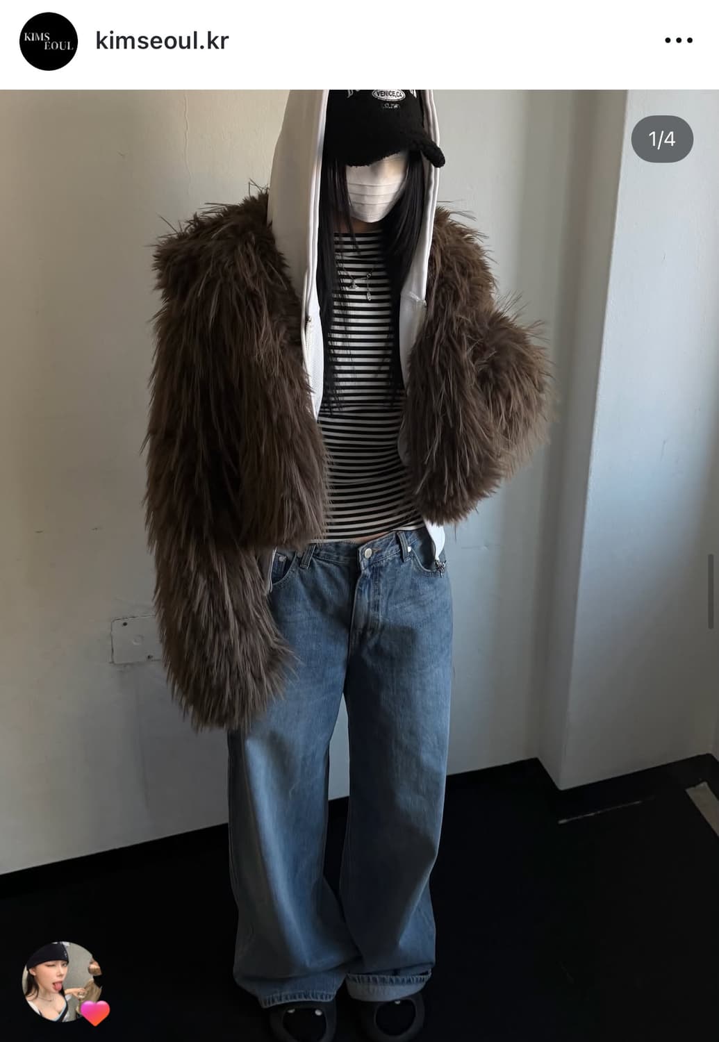 FLUFFY LONG HAIR FUR JACKET (mocha brown 상품이미지3