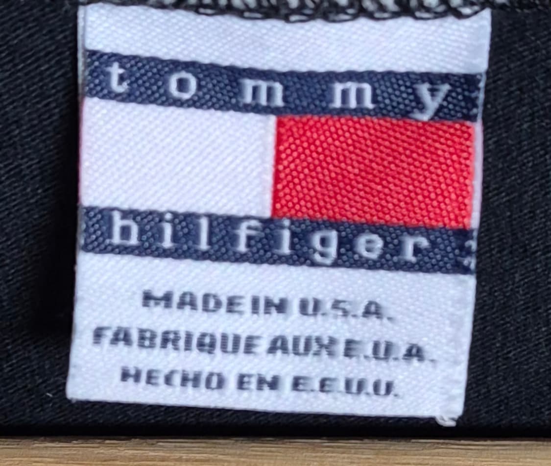 M (95) 타미힐피거 블랙 빅로고 반팔티 상품이미지3