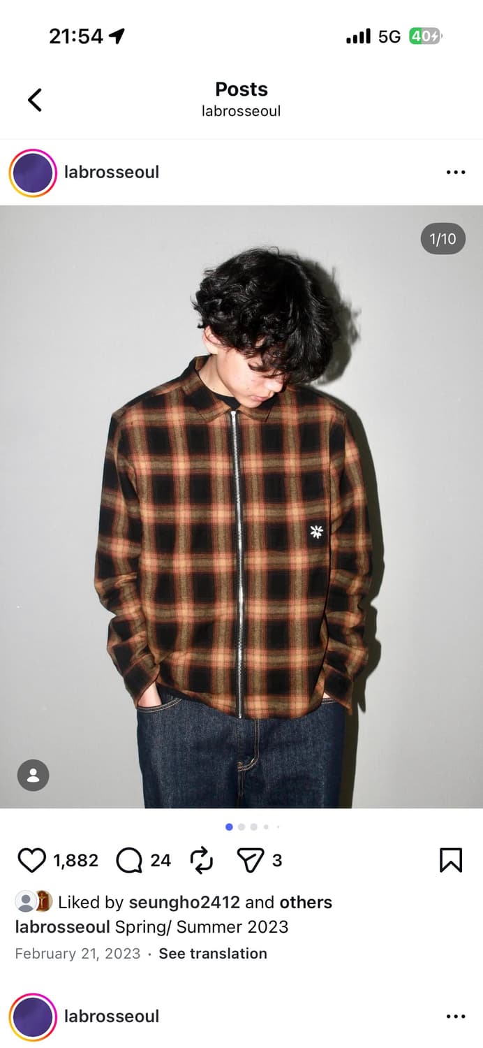 (L) 라브로스 옐로우 데이지 플란넬 셔츠 상품이미지1