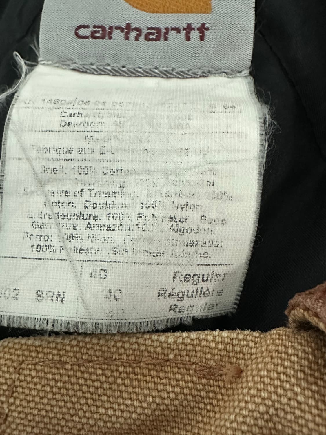 빈티지 칼하트 j02 디트로이트 40사이즈(100-105) 상품이미지5