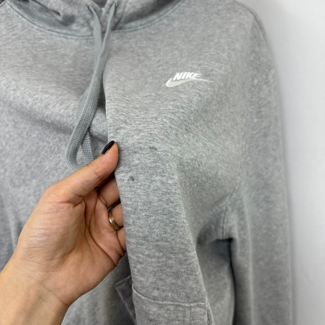   나이키 남자 면100% 후드티 그레이 L  EIW 상품이미지4