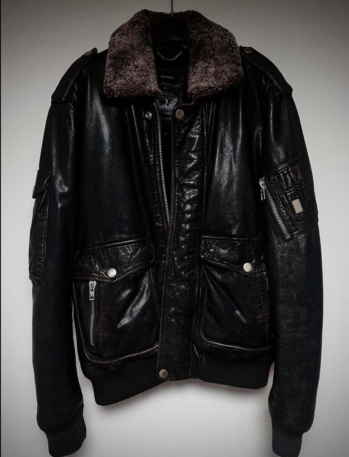 디젤 램스킨 레더 봄버 [특가 할인] 상품이미지7