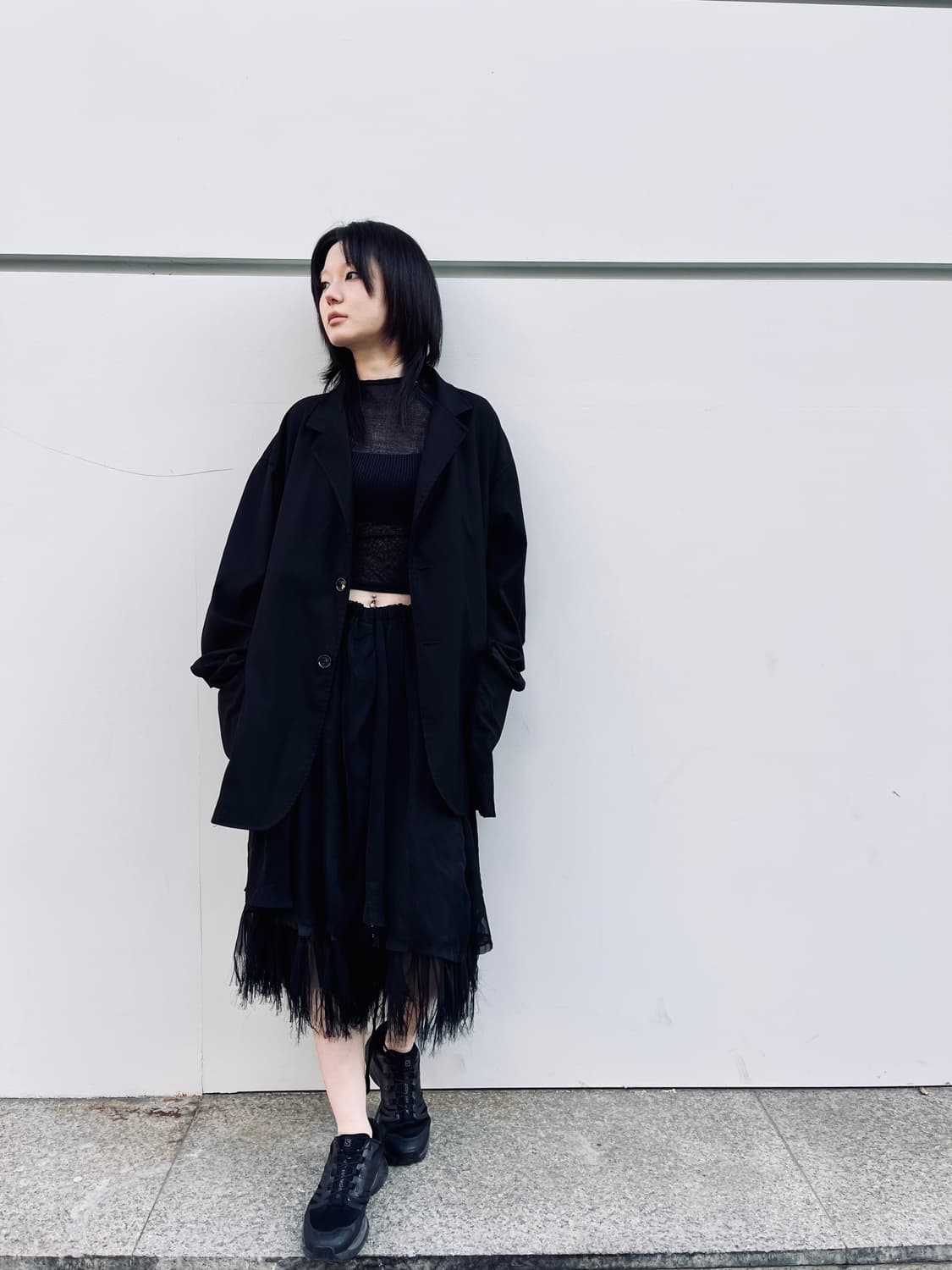 에이치나오토 카라스 아일렛 스커트 상품이미지4