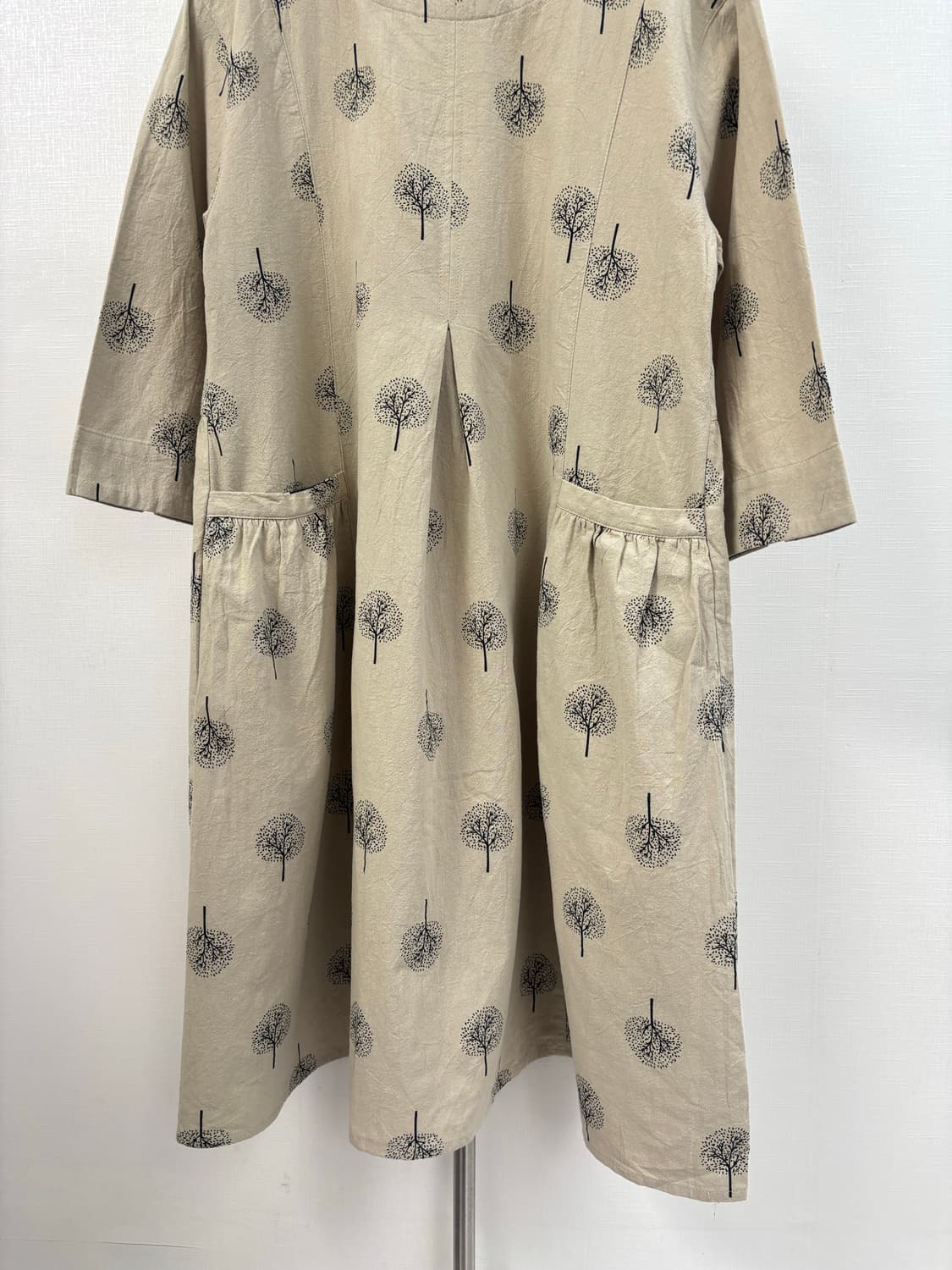 트리 패턴 빈티지 벌룬 원피스 상품이미지3