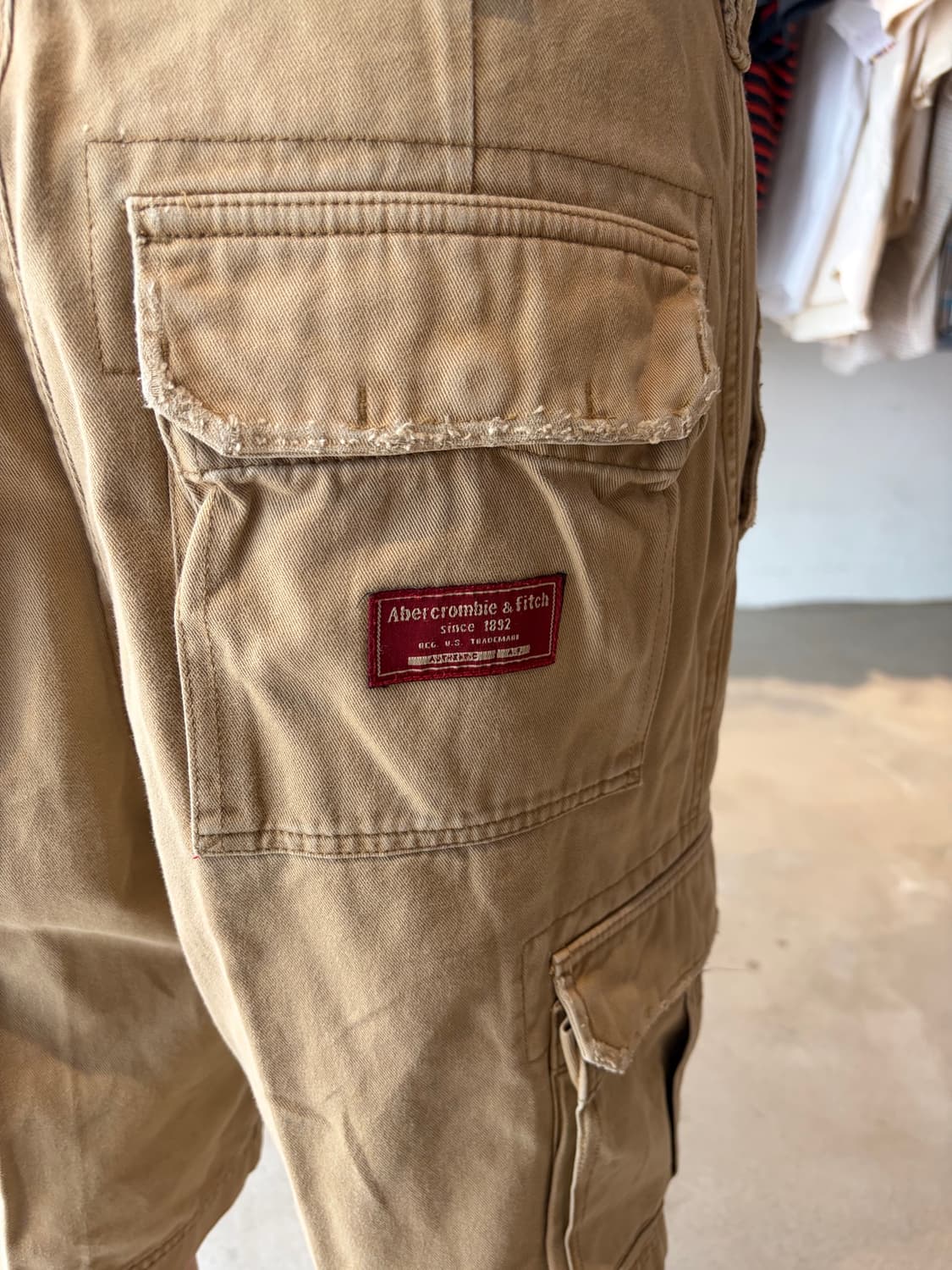30) Abercrombie & Fitch 베이지 카고 쇼츠  상품이미지7