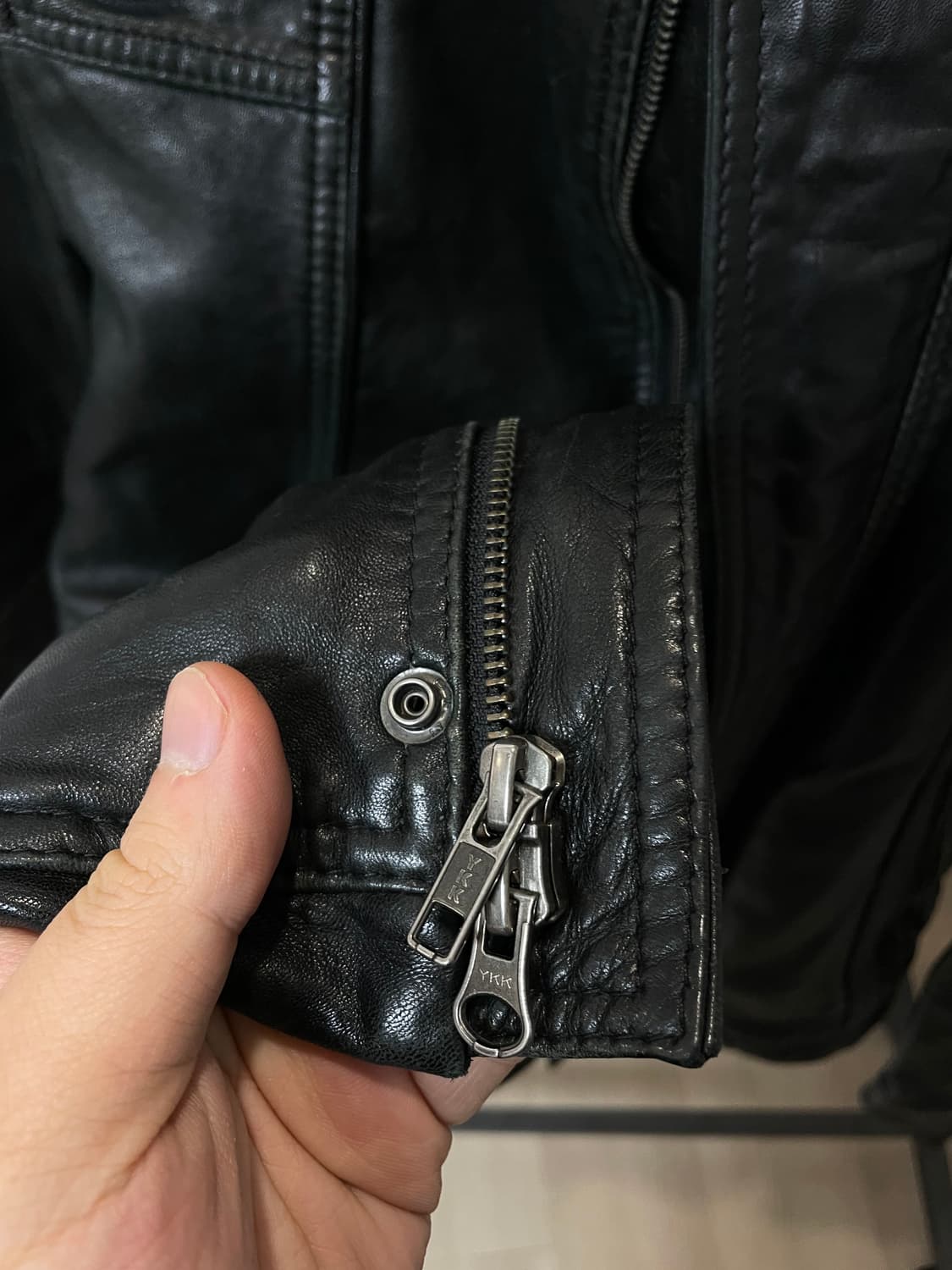 (M) ax 아르마니 익스체인지 투웨이 바이커 램스킨 양가죽 자켓 상품이미지4