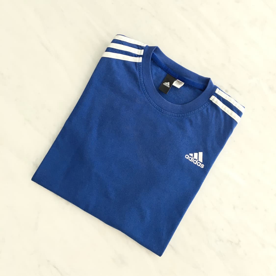 블루 삼선 숏 슬리브 남성 102 여성 프리사이즈 상품이미지1