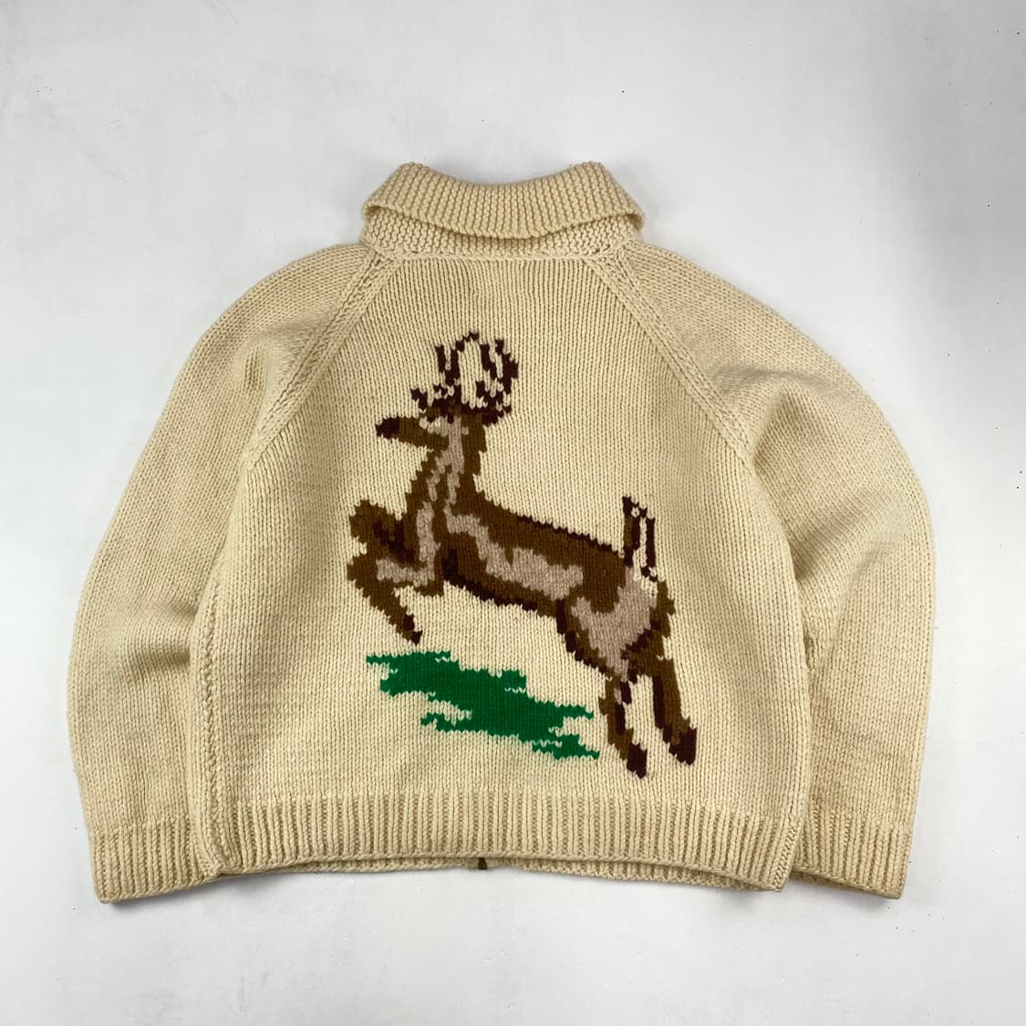 레티포스터 캐나다 헤비울 코위찬 니트 집업 (103) 상품이미지2