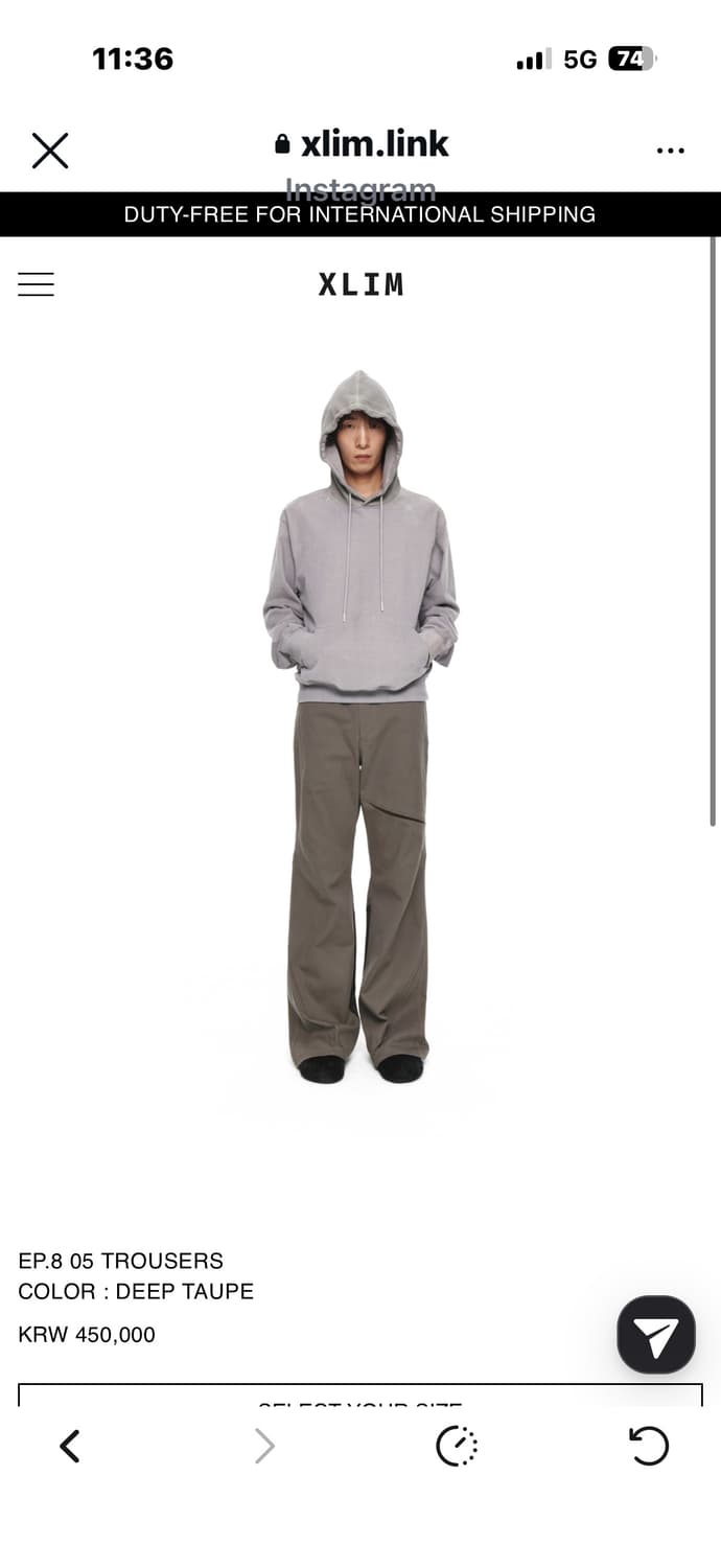 M)Xlim ep8 05 트라우저 딥 타우페 상품이미지1