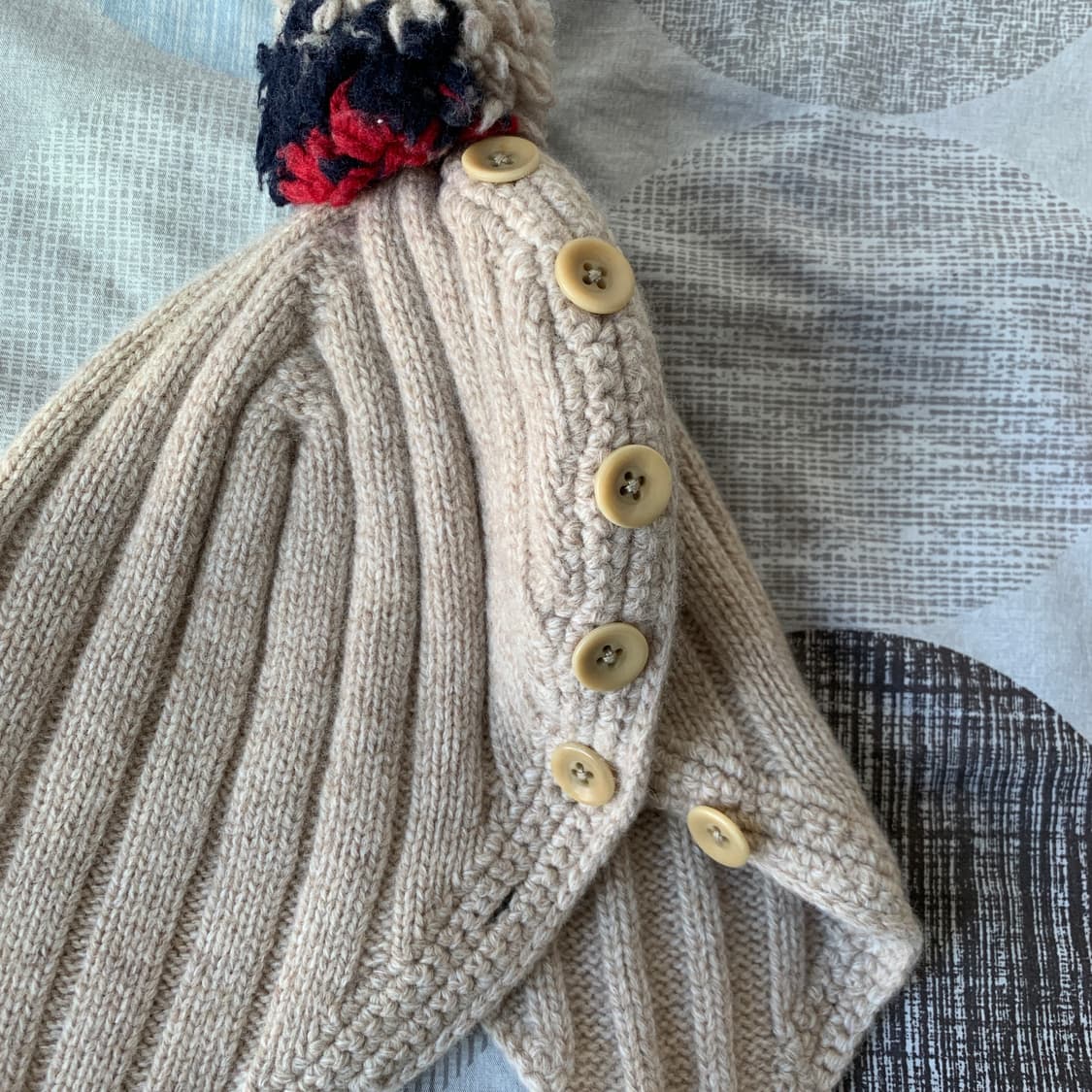 버튼 이어플랩 비니 상품이미지4