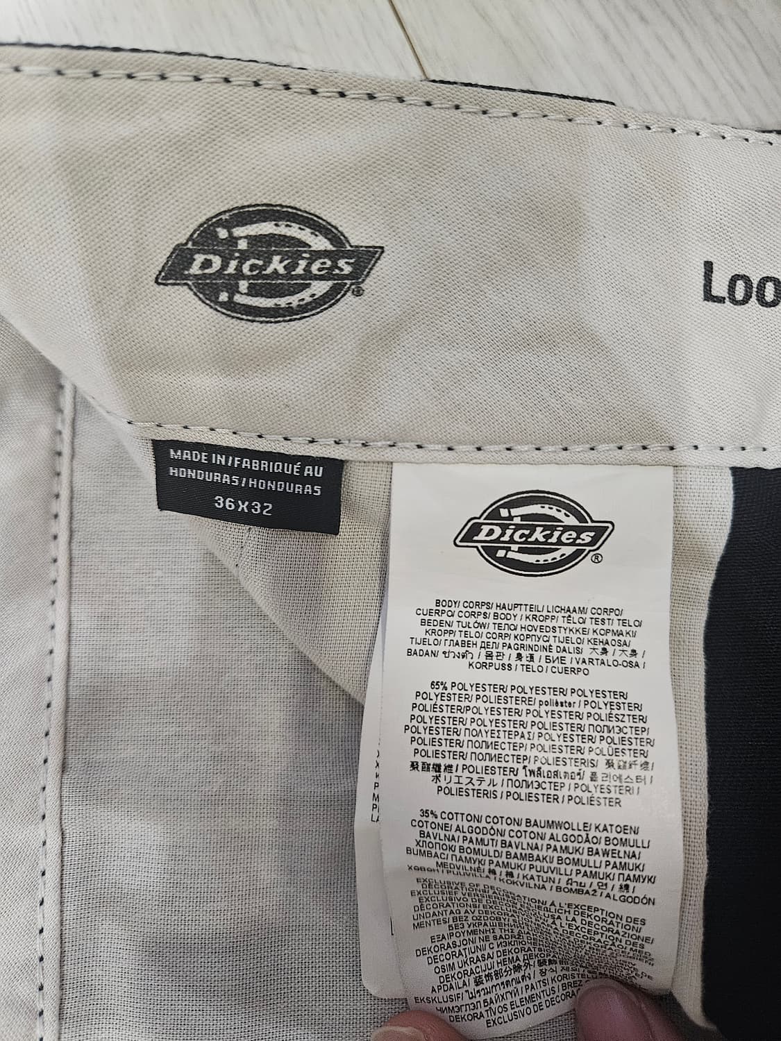 디키즈 더블니 85283 블랙 워크팬츠 상품이미지3