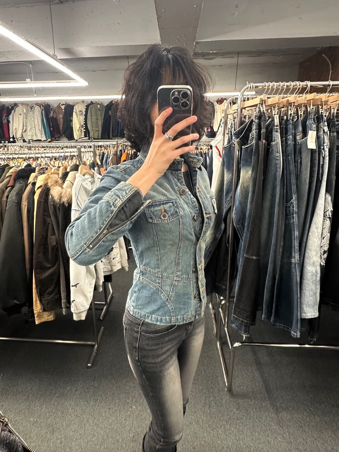 XS)THE LIMITED 빈티지 여성 데님자켓 상품이미지1