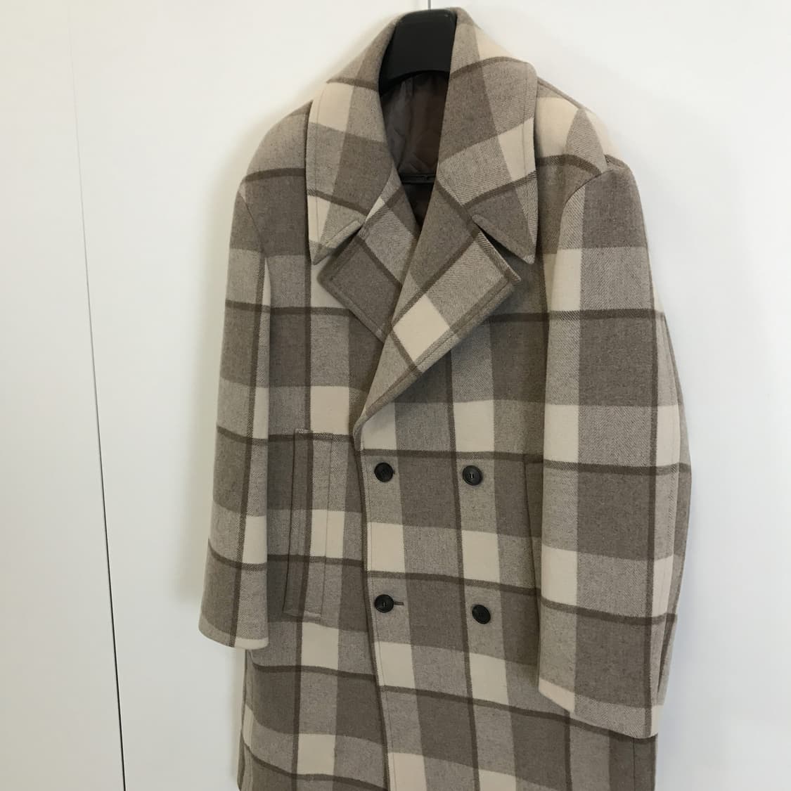 지오송지오 캐시미어 체크 모직코트 [105] 상품이미지2