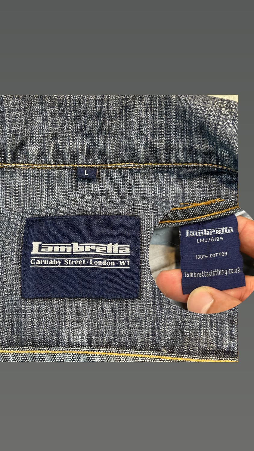 L) Lambretta 람브레타 데님 청 자켓 트러커 자켓 상품이미지8