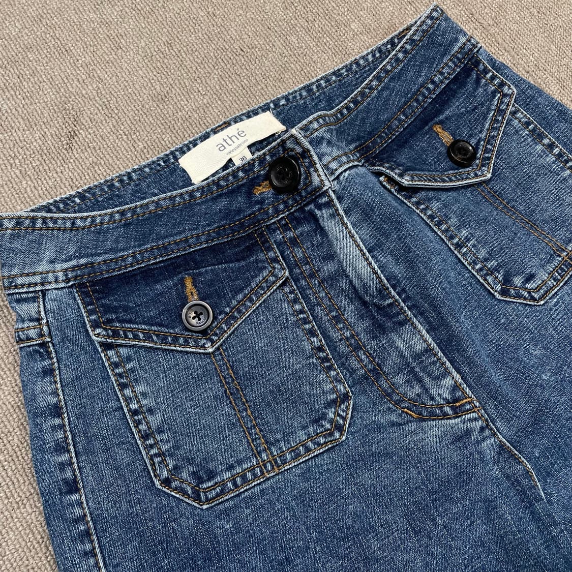 athe 아떼 바네사브루노 와이드 플레어 데님 36 상품이미지2