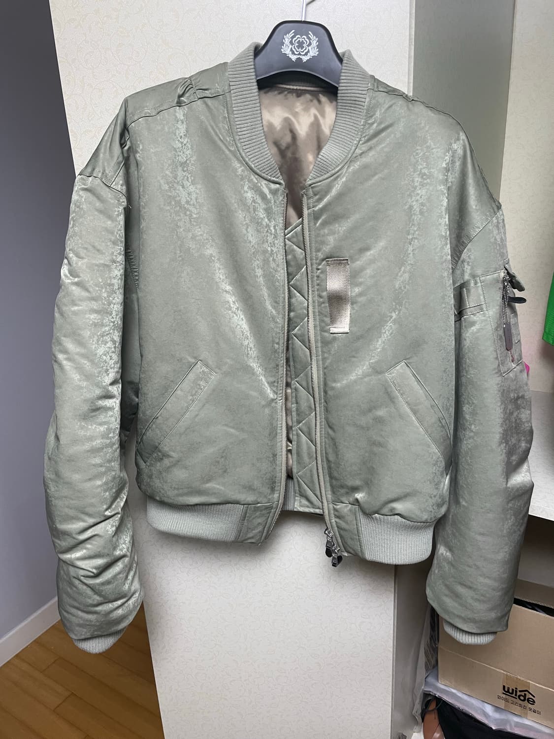 포그서비스 에브리데이 샤이닝 컴뱃 봄버 세이지 그린 2size 상품이미지2