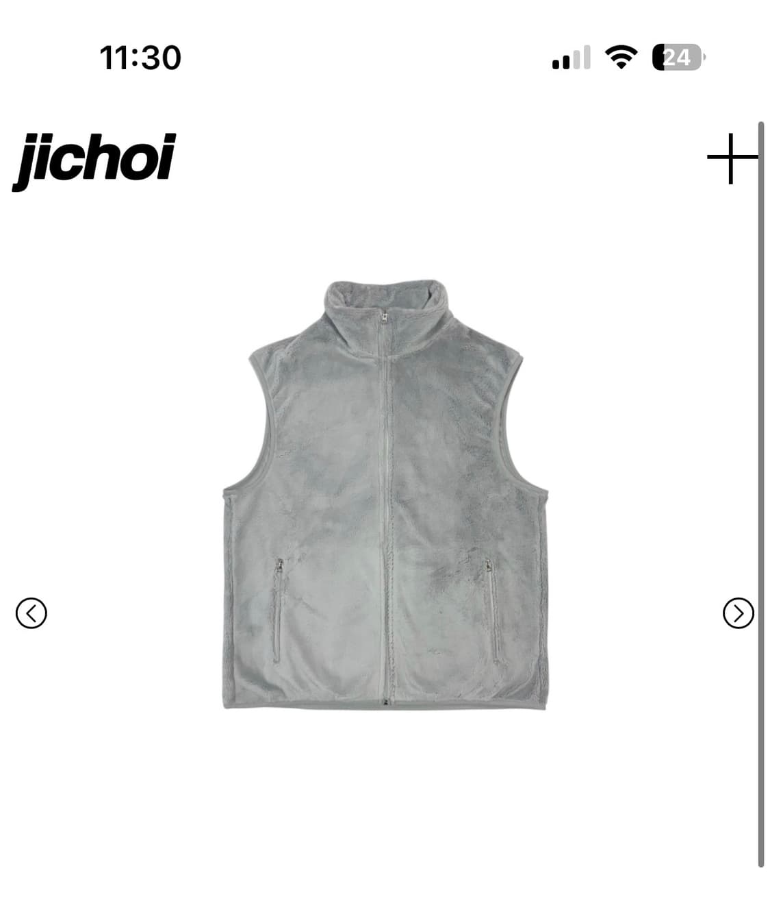 지초이 컴포트 25-004 플리스 보아 베스트 조끼 그레이 size2 상품이미지1