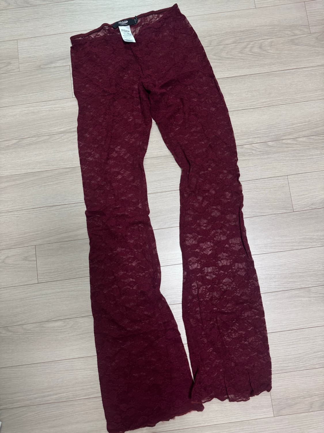 제이디드 런던 버건디 레이스 바지 상품이미지2