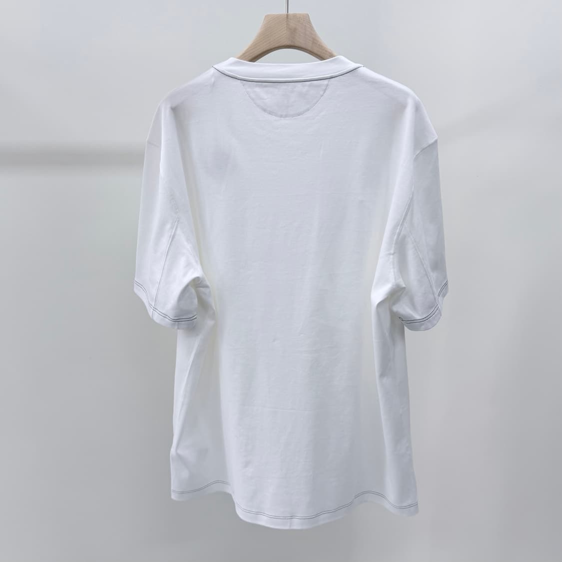 [미사용/2XL] 브루넬로 쿠치넬리 크루넥 코튼 반팔 티셔츠 화이트 상품이미지4