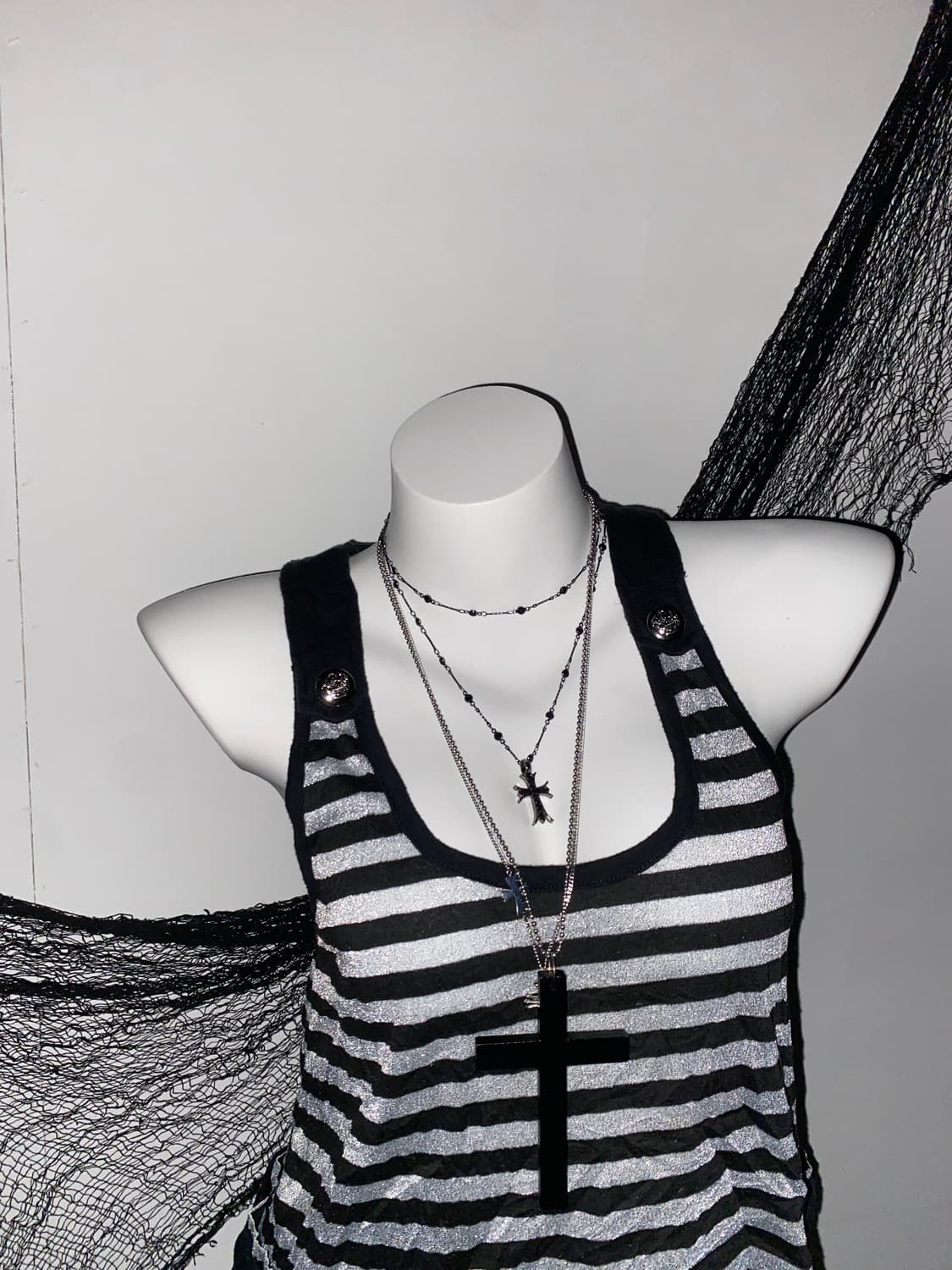 글리터 스트라이프 펑크 고딕 세트 ໒꒱ 상품이미지5