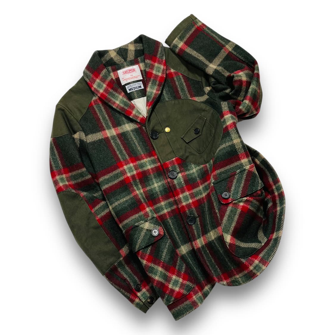 스웰맙 타탄 체크 헤링본 클래식 블레이저 자켓 상품이미지1